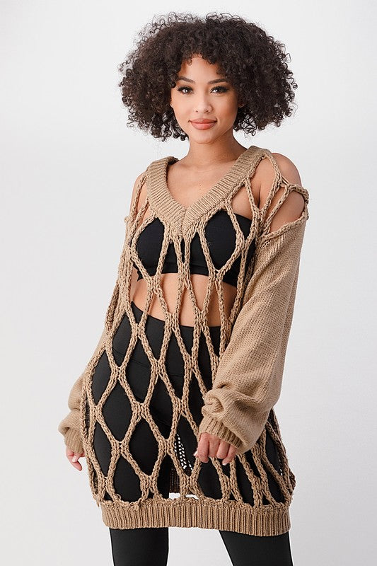 Caged and Cozy Sweater