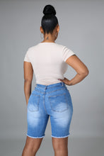 Load image into Gallery viewer, Keep Me Laced Denim Shorts
