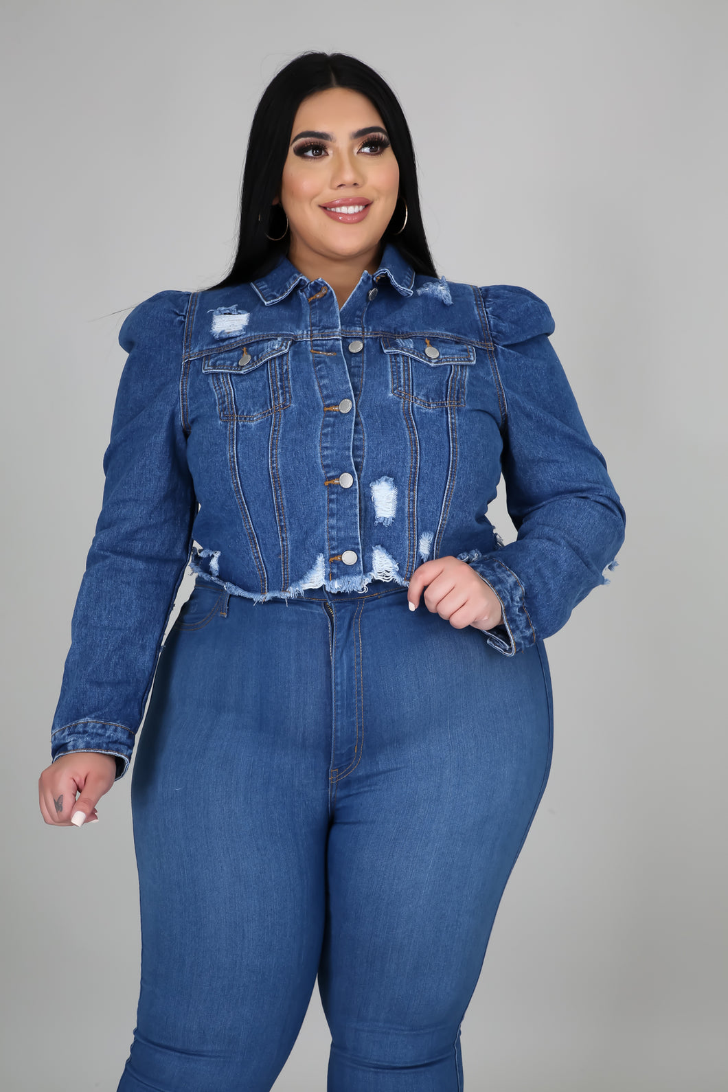Angela Denim Jacket (Curvy)